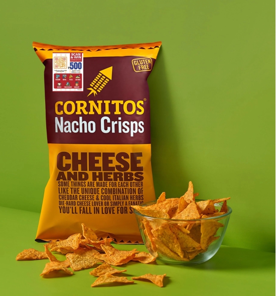 Cornitos Cheese And Herbs Nachos, 150 Gm