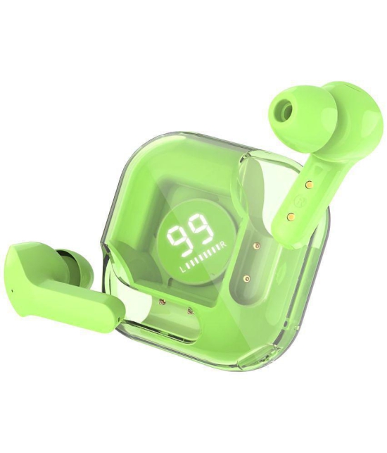 VERONIC Flash Pods Bluetooth True Wireless (TWS) In Ear 30 Hours Playback Low Latency,Powerfull bass IPX4(Splash & Sweat Proof) Green