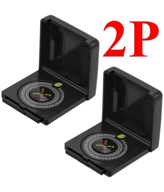 2 Piece Military Hiking Camping Lens Magnetic Compass