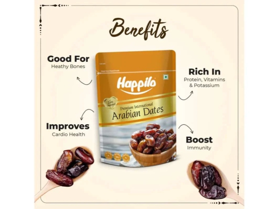 Happilo Premium International Arabian Dates Value Pack 500g