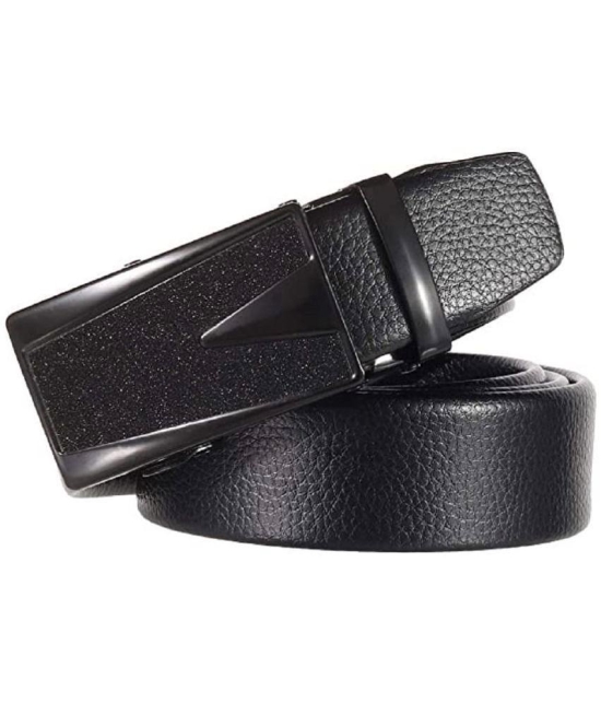 Zacharias - Black Leather Men's Casual Belt ( Pack of 1 ) - None