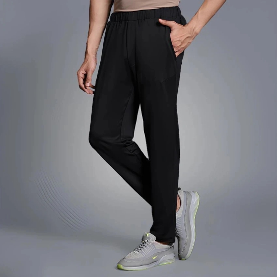 Dida Sportswear Black Polyester Mens Sports Trackpants ( Pack of 1 ) - None