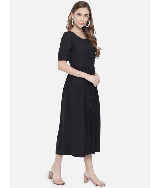 ALL WAYS YOU Polyester Black Empire Dress - Single - XL