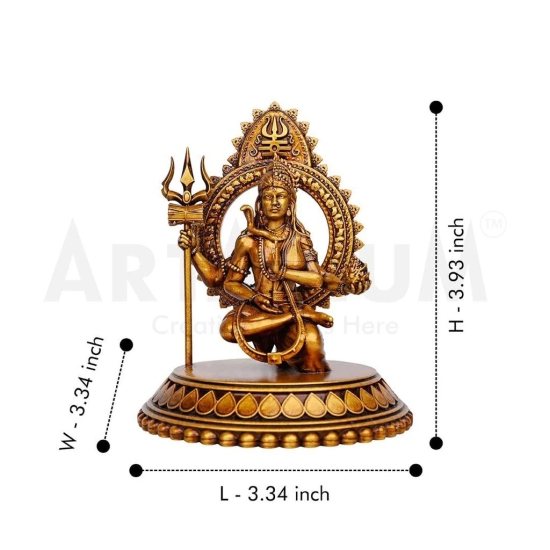 Artarium Car Dashboard Resin Ardhanarishvara Idol Home Decor Item |3D Printed ABS Material | Ardhanarishvara Murti Statue for Gift (Pack-1) Height 3.93 inch