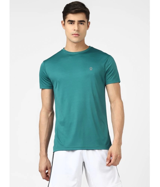 UrbanMark Men Regular Fit Quick Dry Sports Round Neck Half Sleeves T Shirt-Teal - None