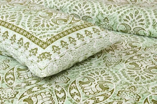 Bedsheet Adda-DB-04-3001- Super mega King Size (90*108 Inches)-100% Pure Cotton jaipuri Double Bedsheet With 2 Matching Pillow Cover-(B2D And B2B)