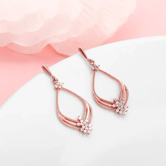 Rose Gold Princess Earrings