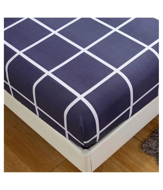 House Of Quirk Polyester Queen Bed Sheet with Two Pillow Covers ( 200 cm x 180 cm ) - Blue