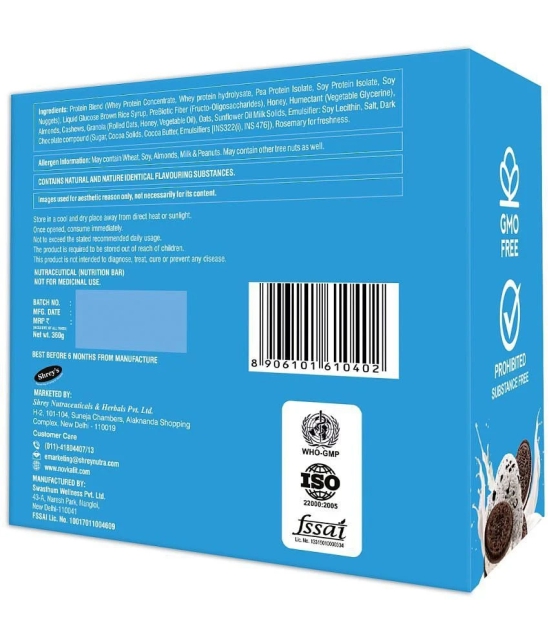 Novkafit 20g Delicious Cookies & Cream Protein Bar - 360 g