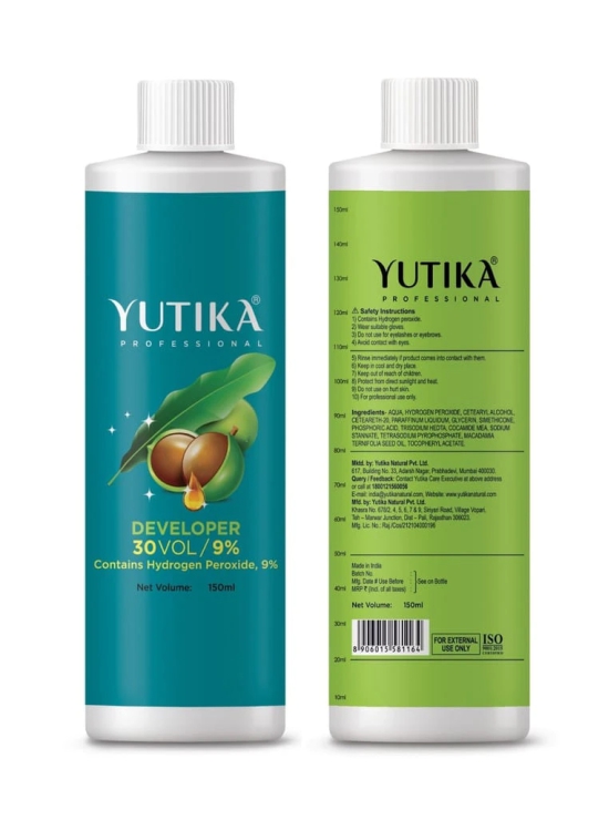 Yuthika Professional Blonder Powder 60g with Hair Color Developer 30 Volume (9%) 150ml