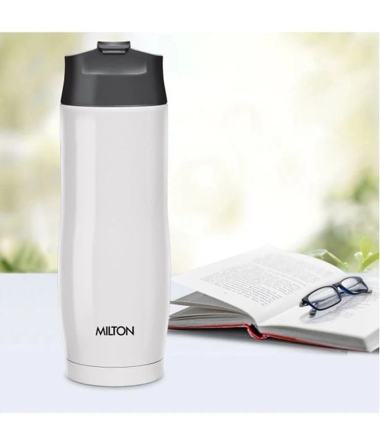 Milton Thermosteel Revive Insulated Hot and Cold Water Bottle, White, 480 mL - White