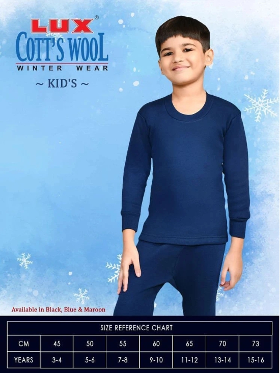 Lux Cottswool Cotton Blend Thermal Bottom ( Blue ) - None