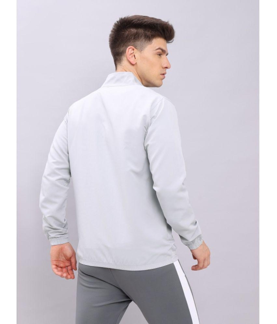 Technosport Light Grey Polyester Mens Running Jacket ( Pack of 1 ) - L