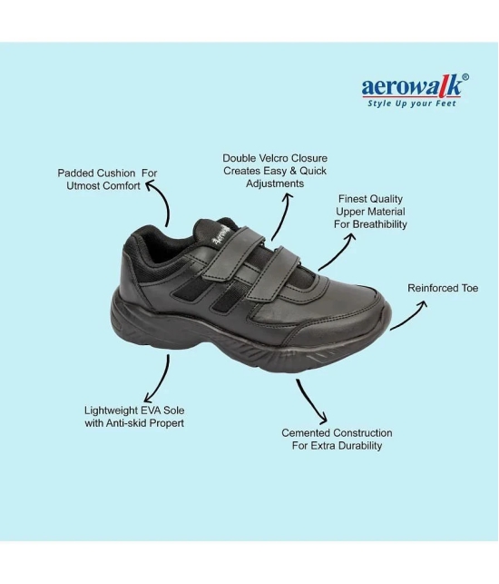 Aerowalk - Black Boys School Shoes ( 1 Pair ) - None