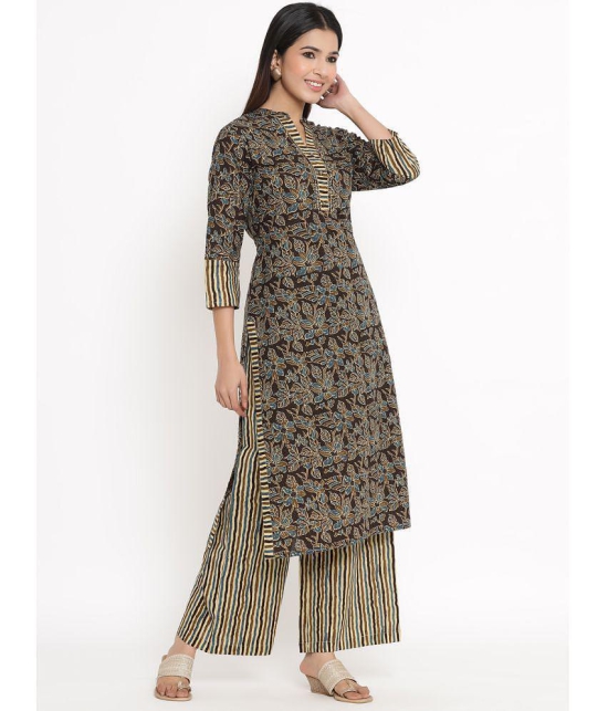 KIPEK Cotton Kurti With Palazzo - Stitched Suit Single - L