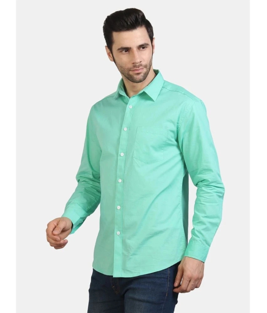 Life Roads - Sea Green Cotton Slim Fit Mens Casual Shirt ( Pack of 1 ) - None