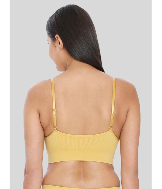 ILRASO - Mustard Nylon Removable Padding Women's Plunge Bra ( Pack of 1 ) - None