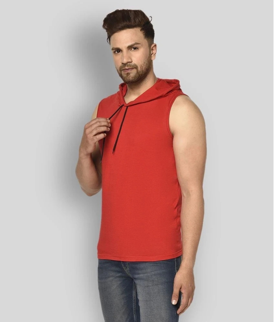 Glito - Red Cotton Blend Regular Fit Mens T-Shirt ( Pack of 1 ) - None