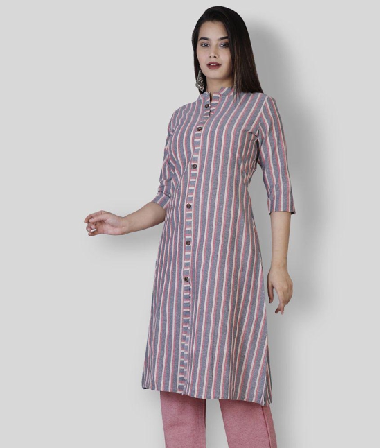 Doriya - Multicolor Cotton Women's Front Slit Kurti ( Pack of 1 ) - L