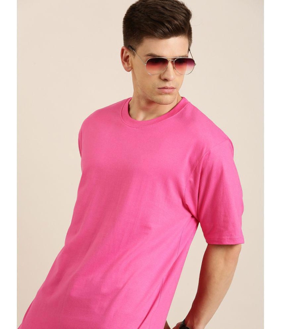 Dillinger - Pink 100% Cotton Oversized Fit Mens T-Shirt ( Pack of 1 ) - None