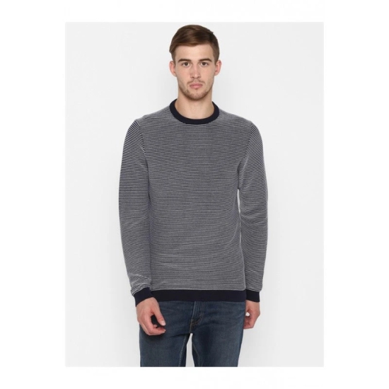 Mens Navy White Sweater