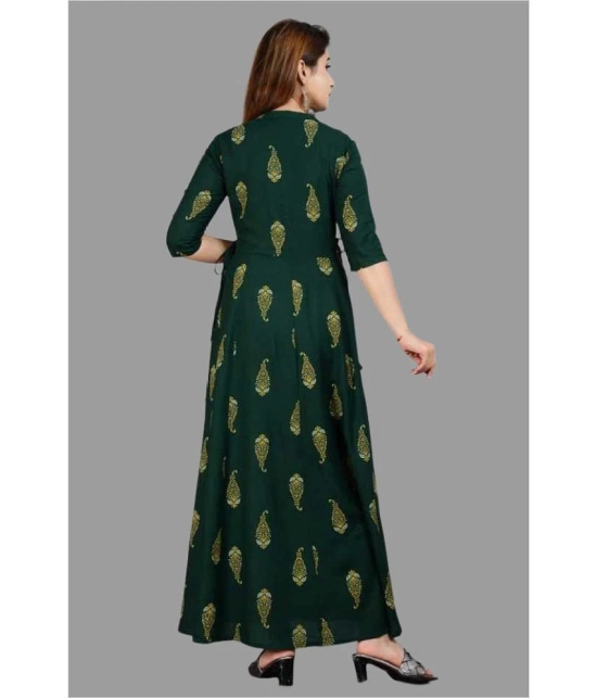 SIPET - Green Rayon Womens Anarkali Kurti ( Pack of 1 ) - None