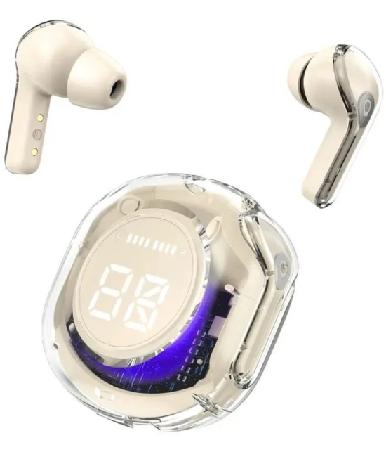 COREGENIX Ultrapodspro Type C Bluetooth Headphone In Ear 30 Hours Playback Low Latency IPX4(Splash & Sweat Proof) Royal Cream