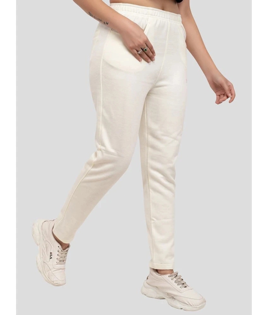 YHA Off White Fleece Womens Running Trackpants ( Pack of 1 ) - None