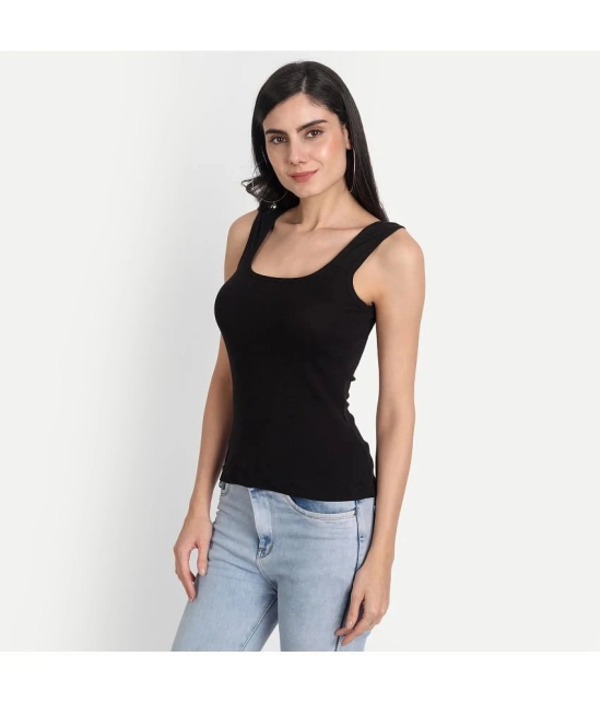 AIMLY Cotton Camisoles - Black Single - None