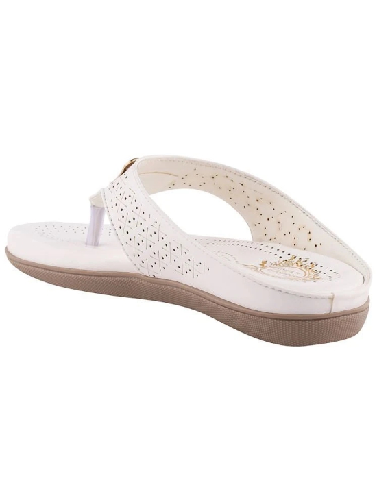 Shoetopia White Womens Flats - None