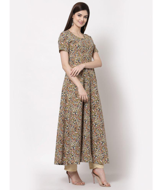 Kbz Cotton Multi Color Fit And Flare Dress - Single - XL