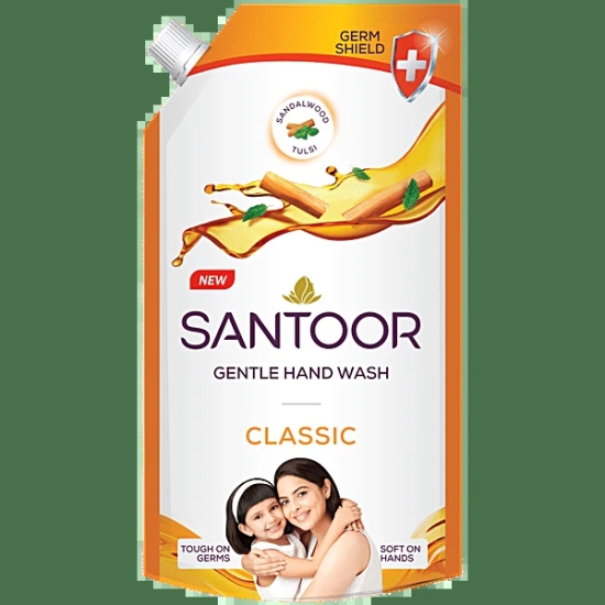 Santoor Gentle Hand Wash Classic, 750Ml