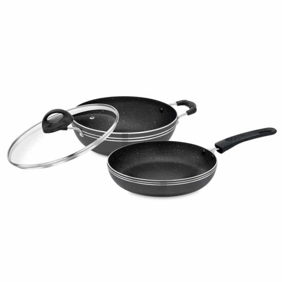 Premier Non Stick Induction Bottom 3 Piece Set With Glass Lid HG-548