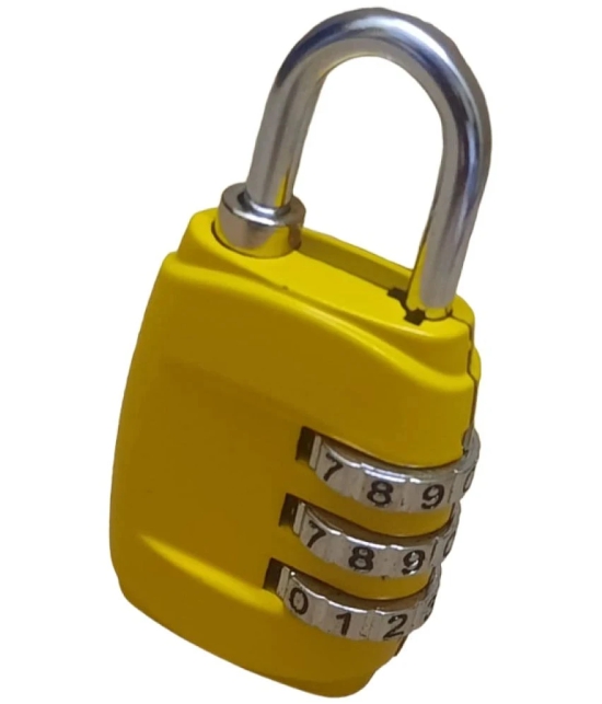 3Digit yellow  Padlock/Combination Lock