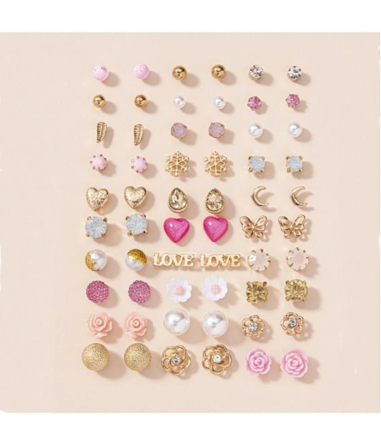 FASHION FRILL Multi Color Stud Earrings ( More Than 10 ) - Multi Color