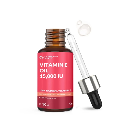 Carbamide Forte Vitamin E Oil 15000 IU - 100% Natural Vitamin E Oil - Pharma Grade & Tested for Purity - 30ml