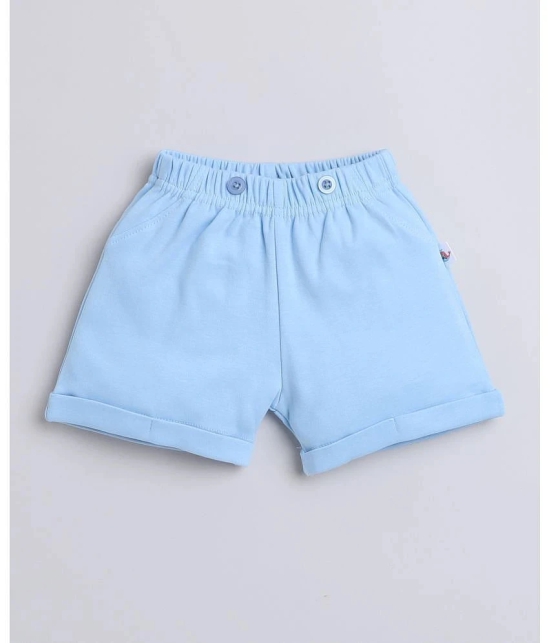 BUMZEE Blue Cotton Baby Boy Top & Shorts ( Pack of 1 ) - None