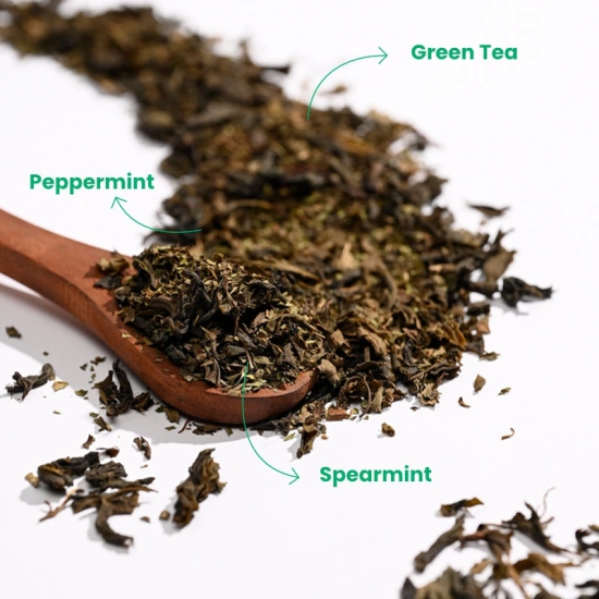 Spearmint Green Tea-3.5oz Loose Leaf Tea | 50 cups