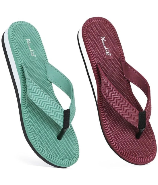 Phonolite Maroon Womens Flip Flop - None