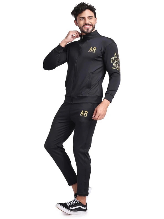 yellow tree Black Polyester Relaxed Fit Mens Tracksuit ( Pack of 1 ) - None