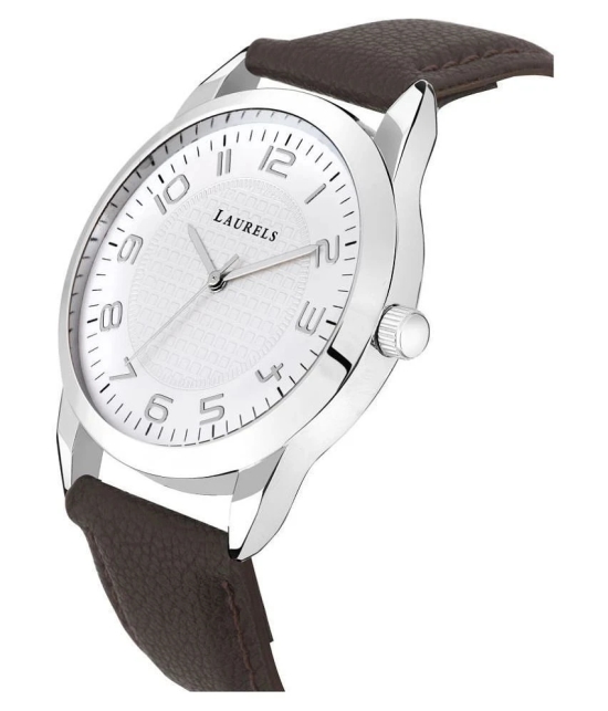 Laurels Lwm-Asp-III-010907  Leather Analog Mens Watch