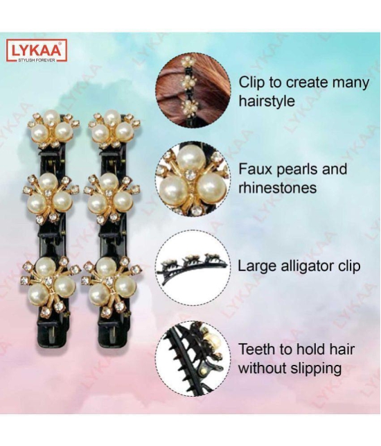 LYKAA Black Girls Hair Clip ( Pack of 2 ) - Black