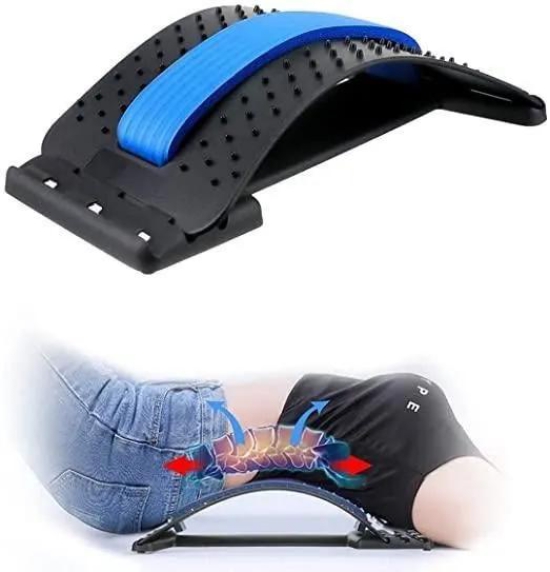 Multi-Level Back Stretcher Posture Corrector Device for Back Pain Relief with Back Supporter