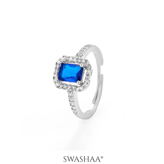 Sapphire Sky Ring-Silver