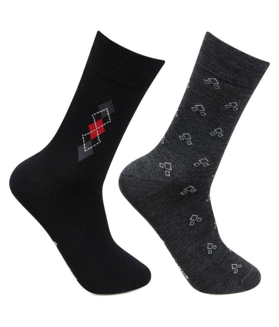 Bonjour Woolen Casual Full Length Winter Socks Pack of 2 - Multi