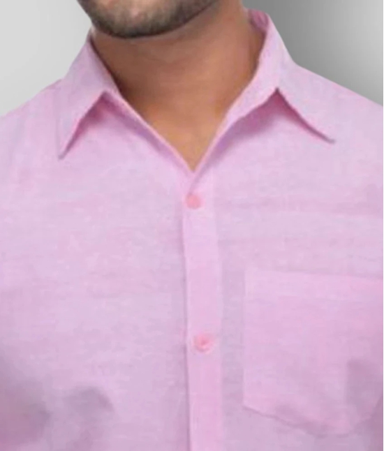 DESHBANDHU DBK - Pink Cotton Regular Fit Mens Formal Shirt (Pack of 1) - None