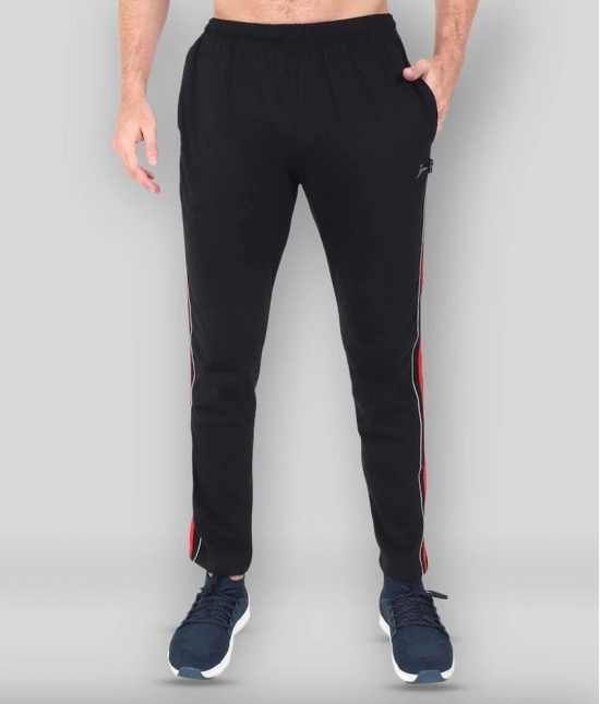 Zeffit - Black Cotton Blend Mens Trackpants ( Pack of 1 ) - L