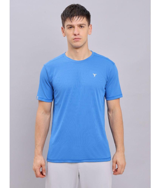 Technosport Blue Polyester Slim Fit Men's Sports T-Shirt ( Pack of 1 ) - None