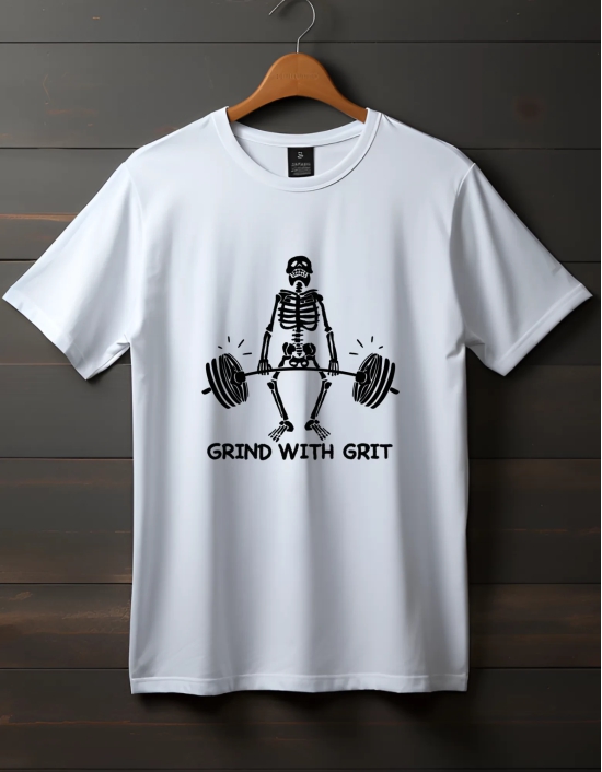 GRIND WITH GRIT-White / XL