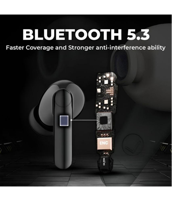 COREGENIX Chrome-PRO Bluetooth True Wireless (TWS) In Ear 30 Hours Playback Low Latency IPX6(Water Resistant) Black